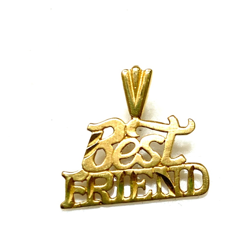 14k gold Best Friend pendant